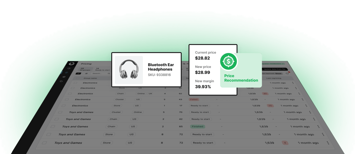 Retail pricing dashboard